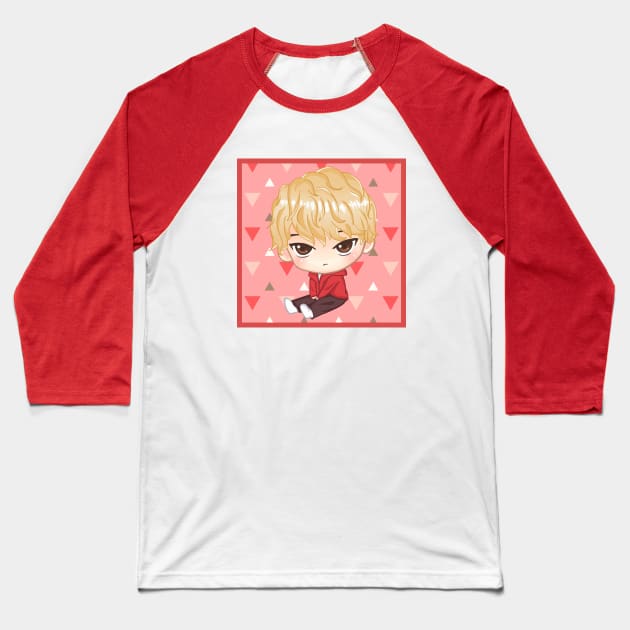 BTS KPOP V TAEHYUNG CUTE CHIBI CHARACTER Baseball T-Shirt by moonquarius